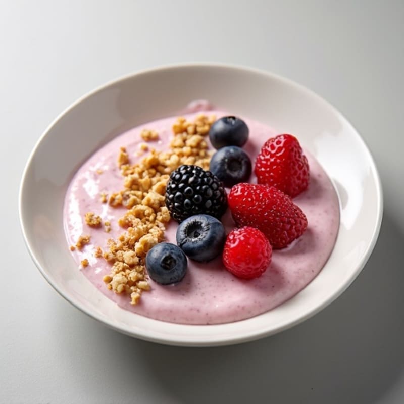 Silky Greek Yogurt Protein Pudding with Berries