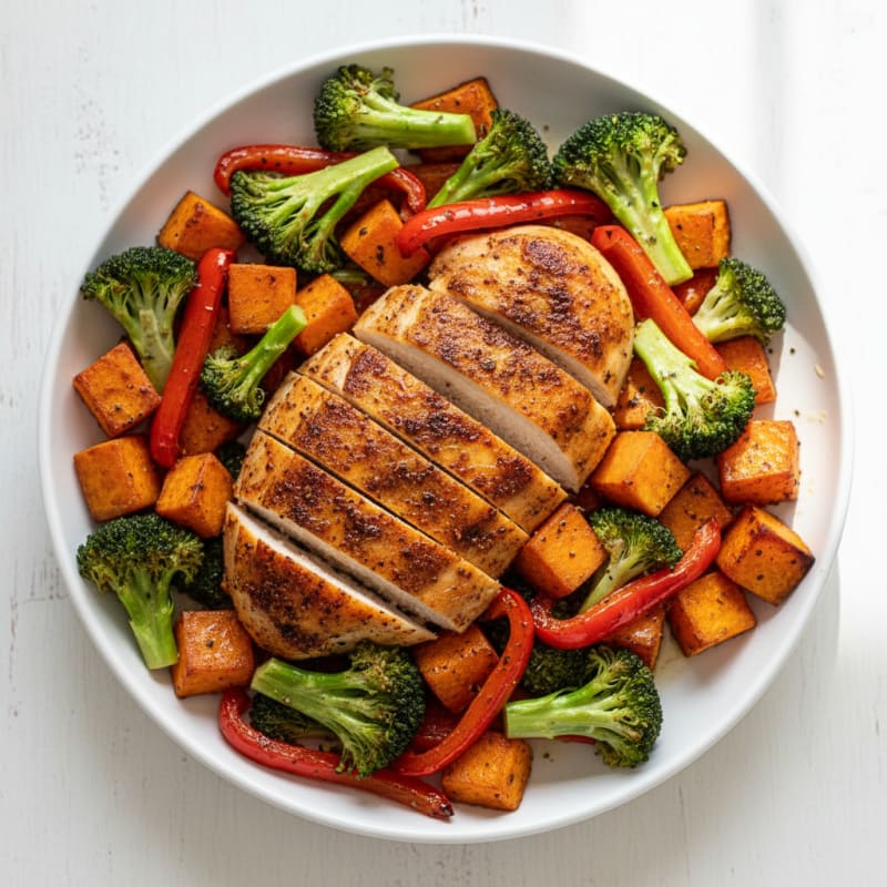 Crispy Baked Chicken with Roasted Vegetables