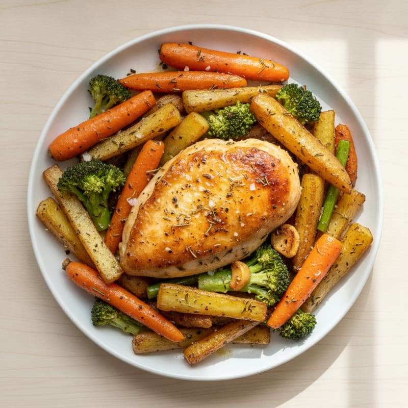 Garlic Herb Roasted Chicken with Vegetables