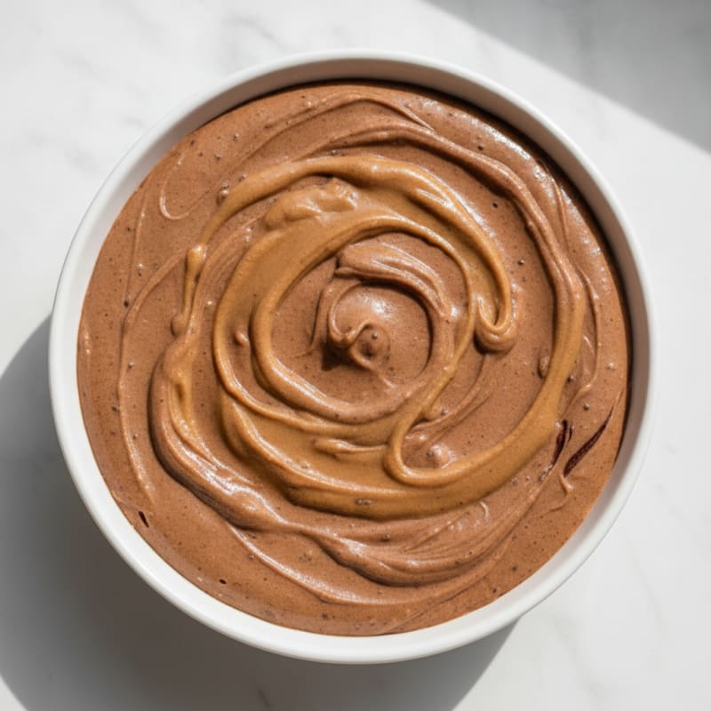 Silky Chocolate Protein Pudding with Peanut Butter Swirl