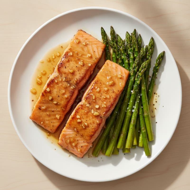 Honey-Glazed Salmon with Roasted Asparagus