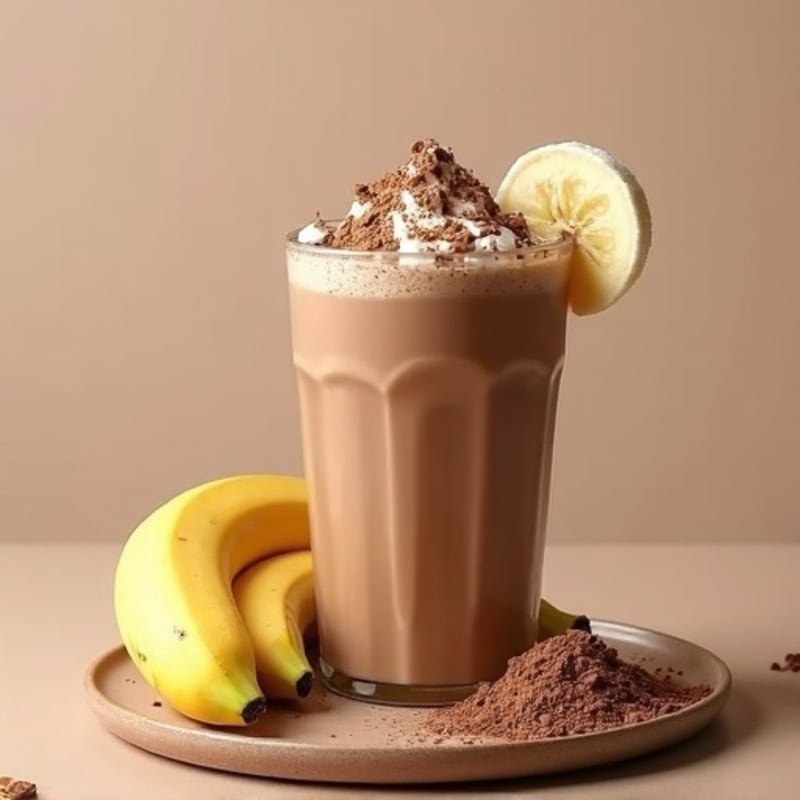 Chocolate Protein Shake with Silken Tofu and Banana
