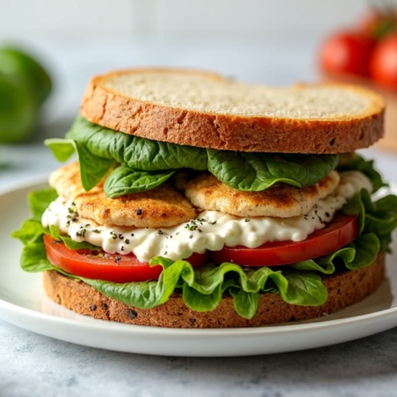 Herb-Roasted Chicken and Greek Yogurt Salad Sandwich