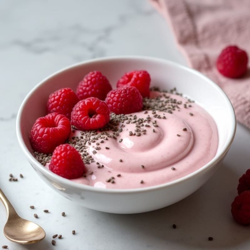 Protein-Packed Greek Yogurt Mousse with Fresh Raspberries