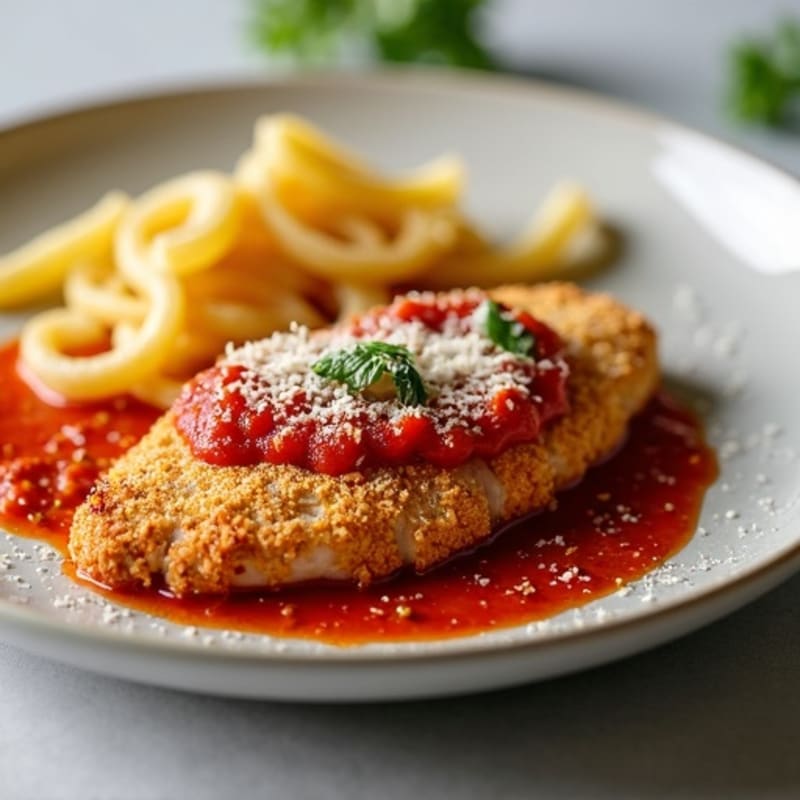 Healthy Crispy Baked Chicken Parmesan