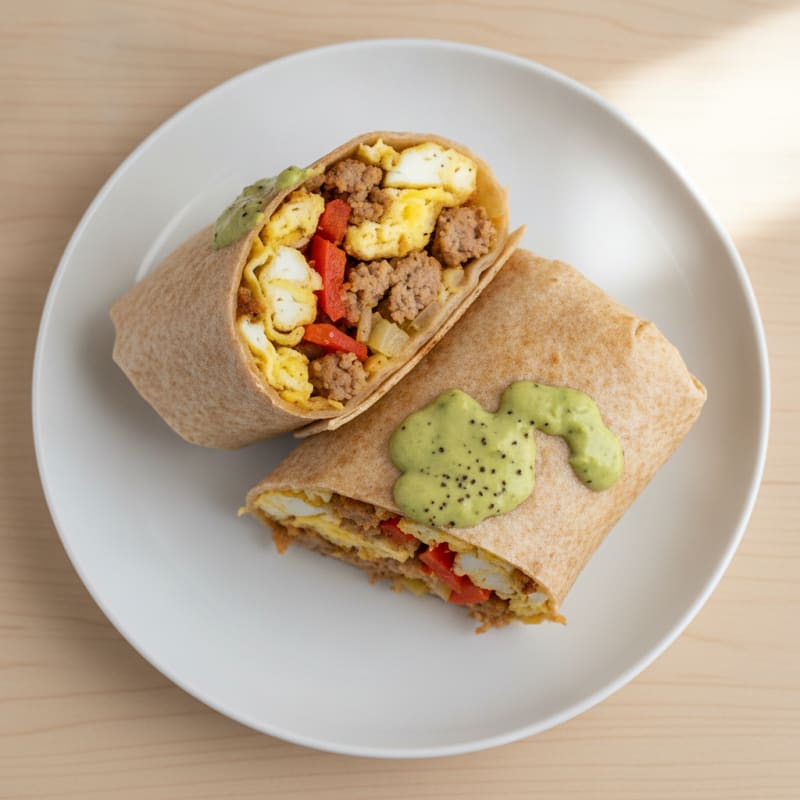 Sausage and Egg Breakfast Burrito