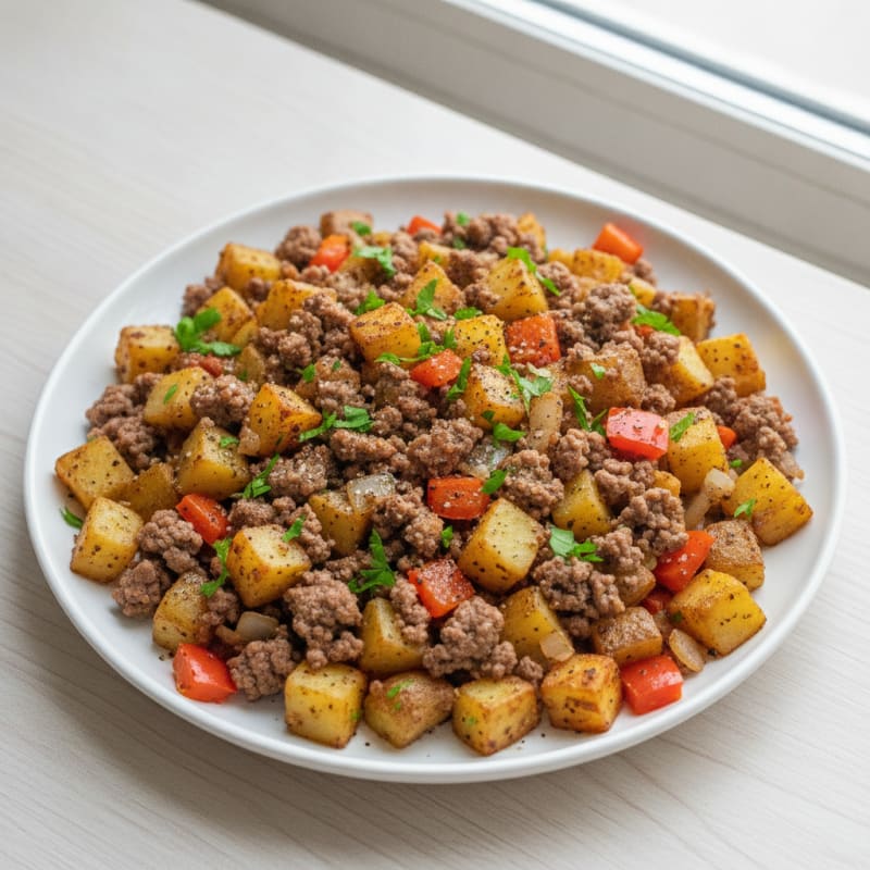 Ground Beef and Potato Hash