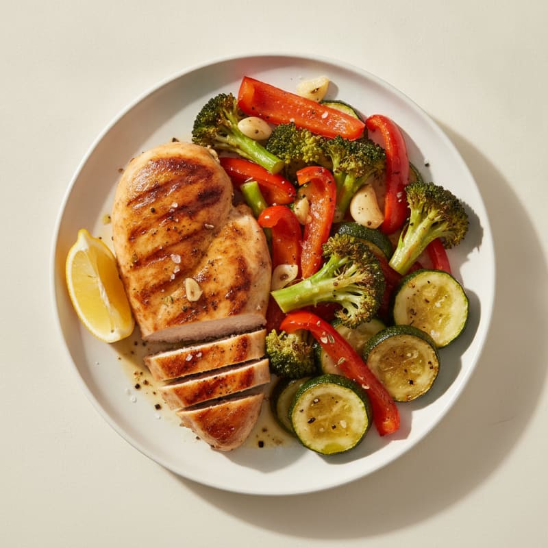 Pan-Seared Chicken with Roasted Vegetables