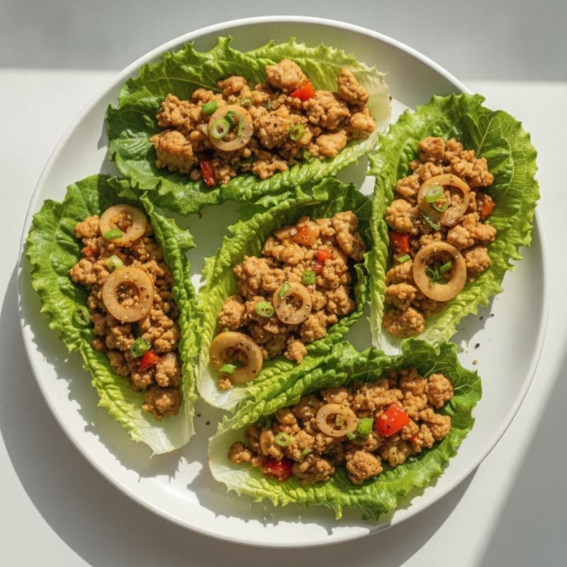 Chicken Mince Lettuce Wraps