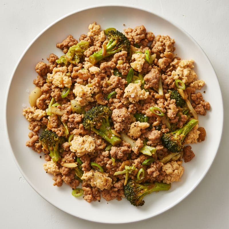 Ginger-Garlic Turkey and Egg White Scramble
