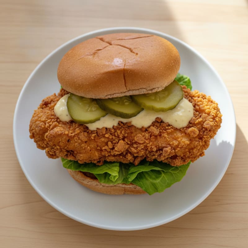 Buttermilk Fried Chicken Sandwich with Pickles