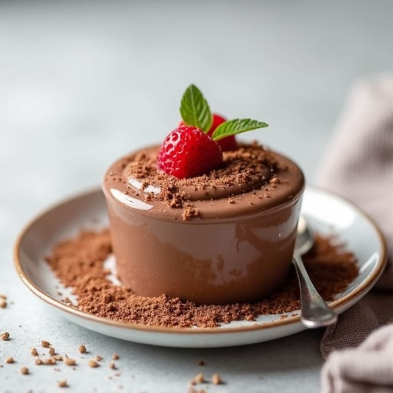 Silky Chocolate Protein Pudding with Greek Yogurt