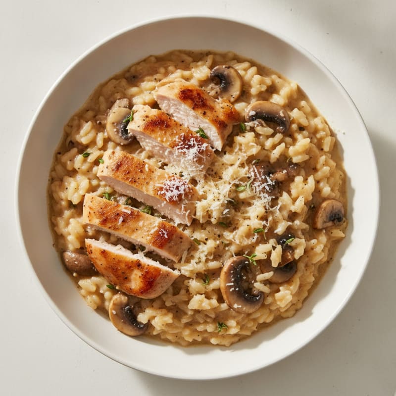 Creamy Parmesan Mushroom Risotto