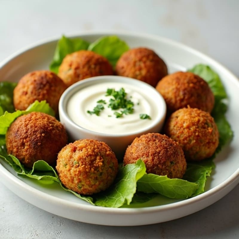 Crispy Falafel with Creamy Tahini Sauce