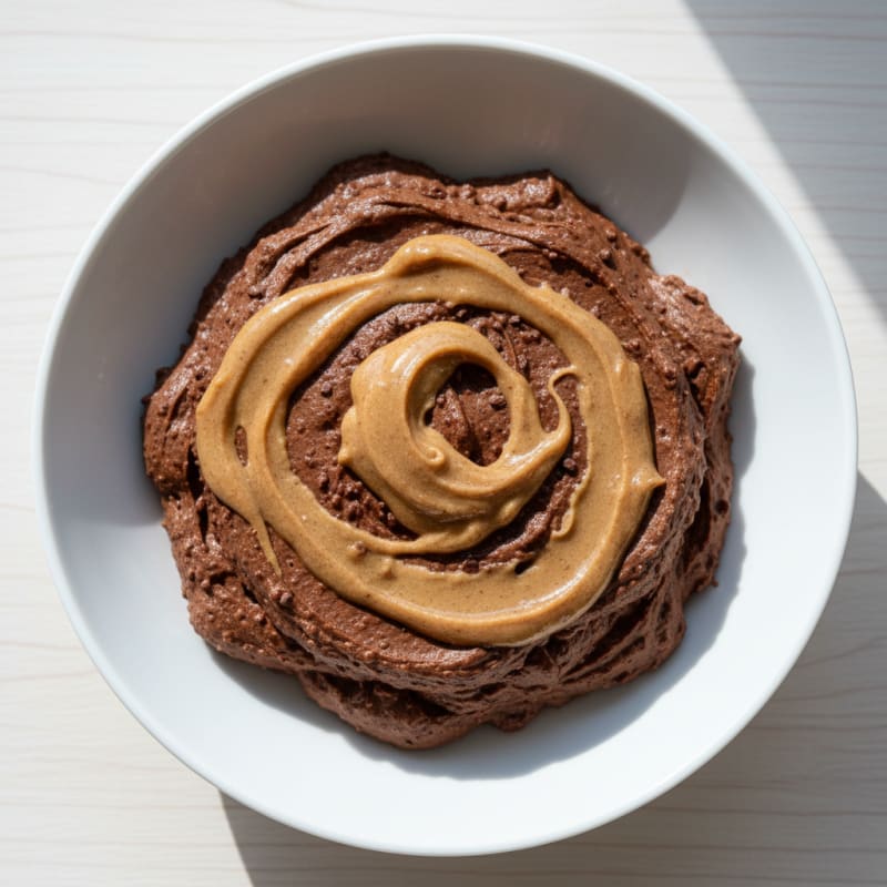 Silky Chocolate Protein Pudding with Almond Butter