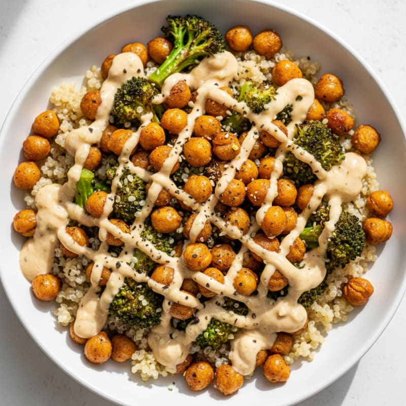 Roasted Vegetable and Chickpea Bowl