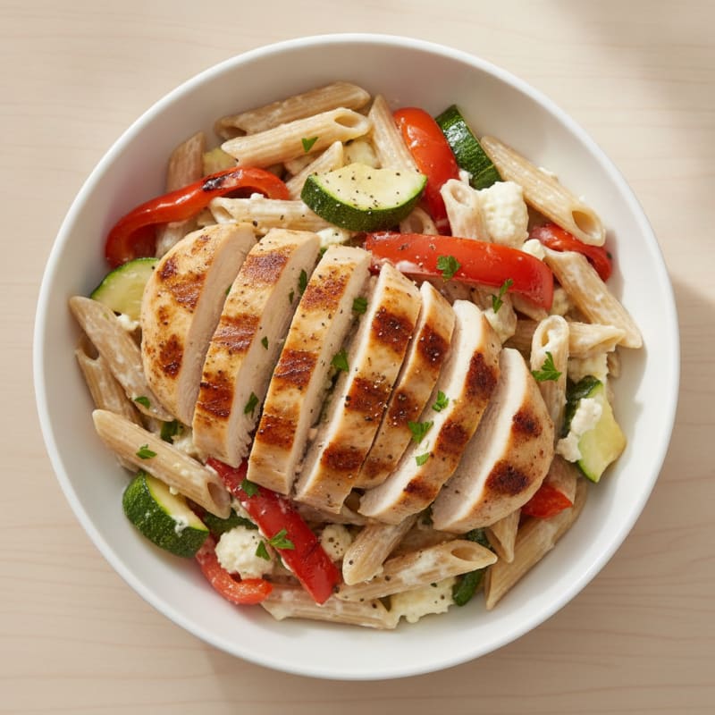 Grilled Chicken and Veggie Pasta Bowl
