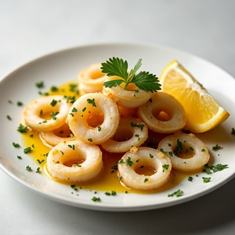 Pan-Seared Lemon-Garlic Tender Squid