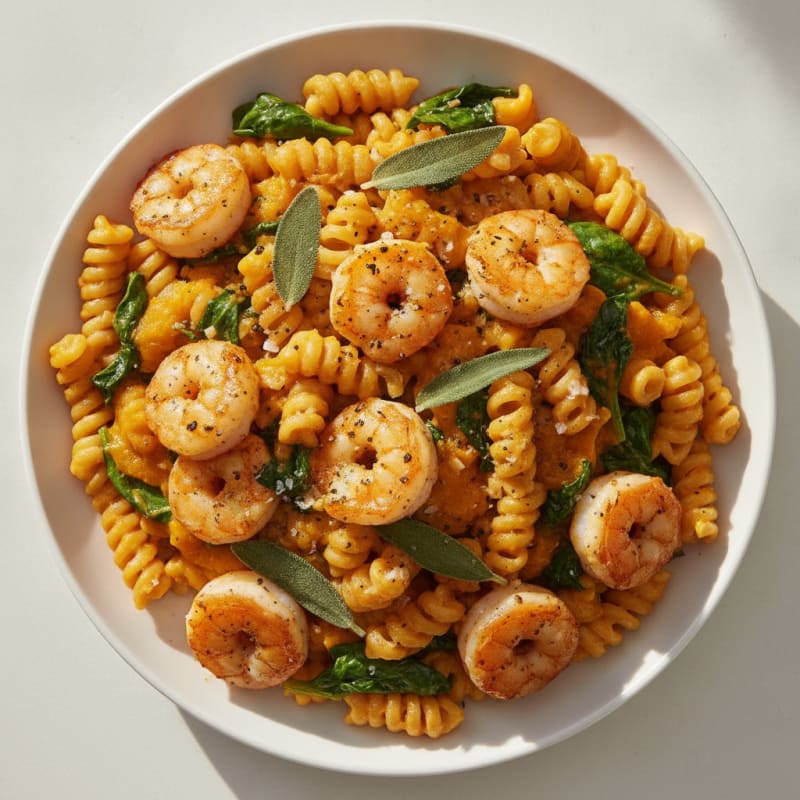 Shrimp and Butternut Squash Pasta