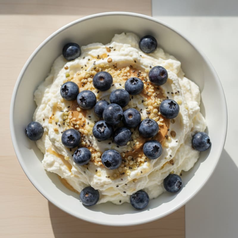 Silky Greek Yogurt Protein Pudding with Berries