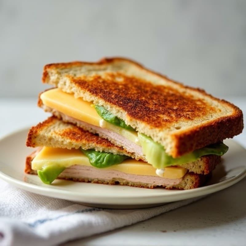 Crispy Whole Grain Turkey and Avocado Grilled Cheese