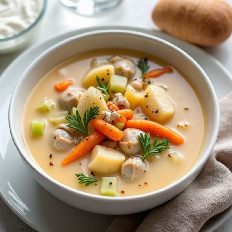 Creamy Clam and Root Vegetable Soup