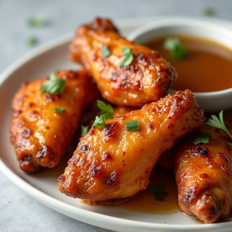 Crispy Baked Honey-Garlic Chicken Wings