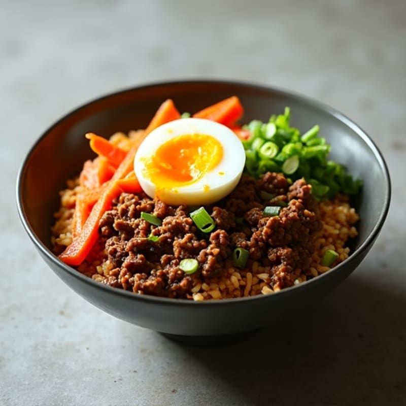Spicy Korean-Style Ground Beef Rice Bowl