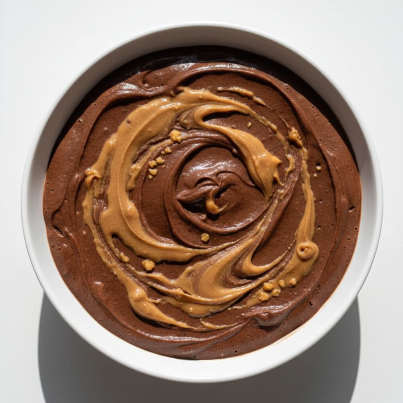Silky Chocolate Protein Pudding with Peanut Butter Swirl