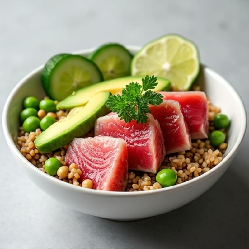 Fresh Tuna and Avocado Rice Bowl