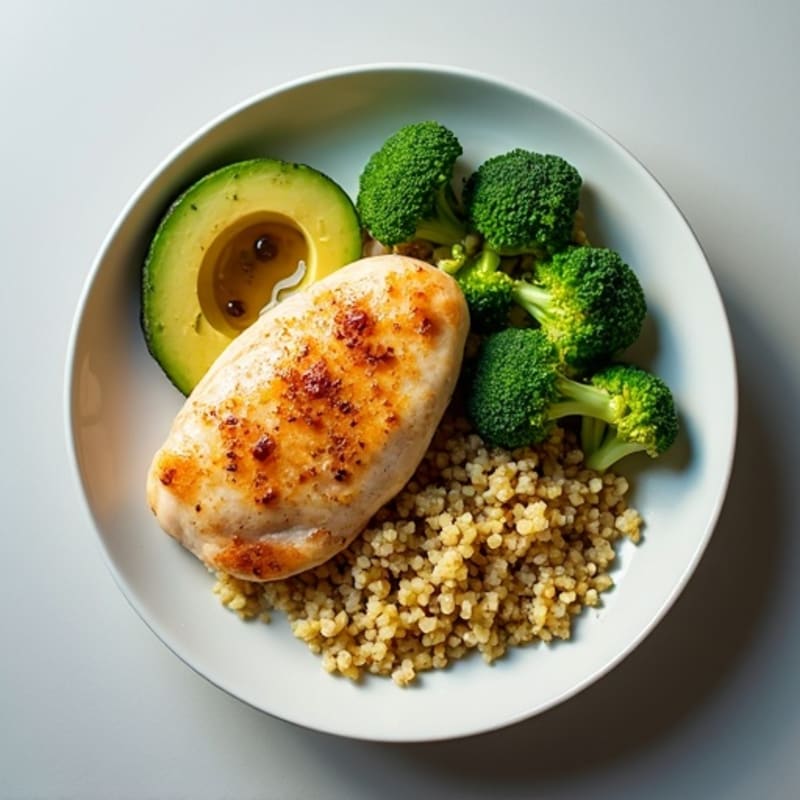 Roasted Turkey Breast with Steamed Broccoli and Quinoa