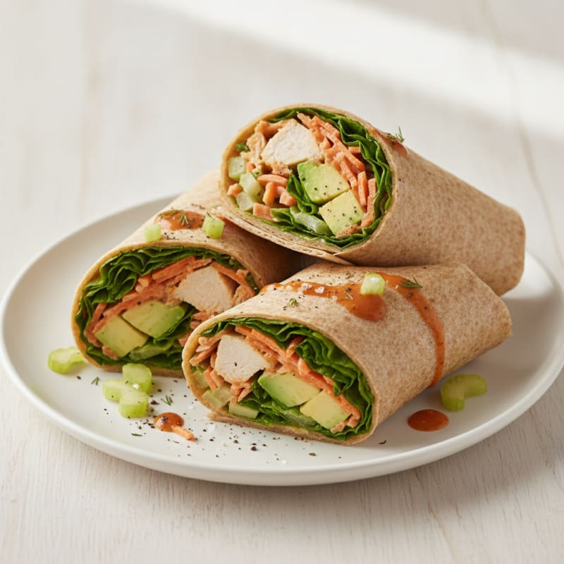 Buffalo Ranch Chicken Salad Wrap
