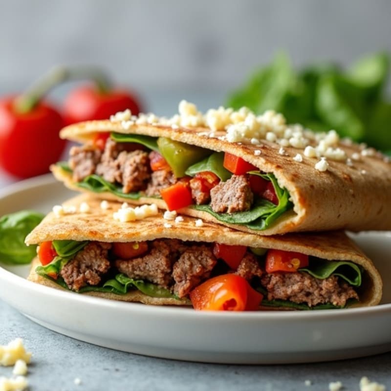Crispy Steak and Veggie Quesadillas
