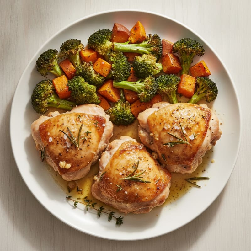 Garlic Herb Roasted Chicken Thighs