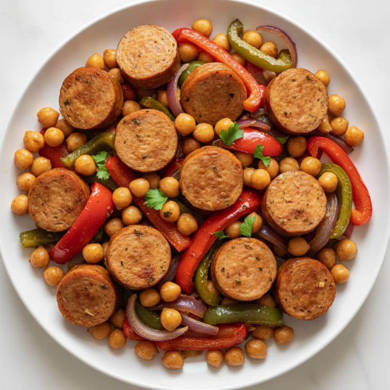 Sheet Pan Chicken Sausage with Peppers
