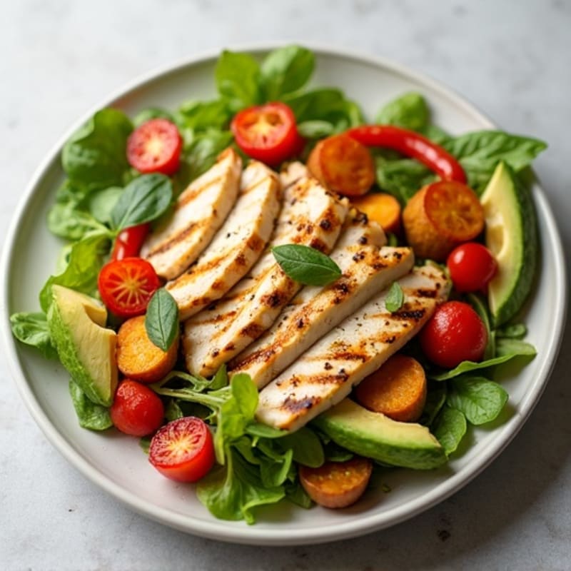 Grilled Chicken and Roasted Vegetable Salad