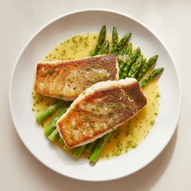 Pan-Seared Chilean Seabass with Lemon-Herb Sauce