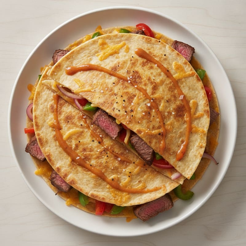 Pan-Seared Steak and Pepper Quesadillas