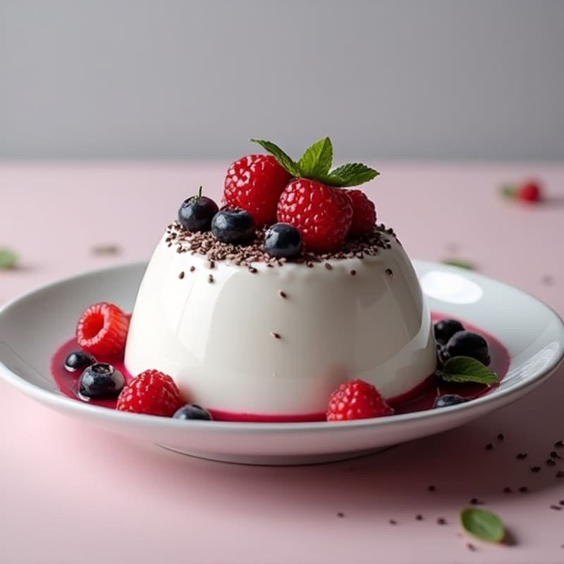 Silky Greek Yogurt Protein Pudding with Berries