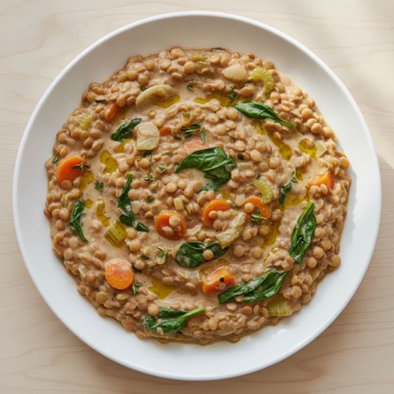 Creamy Lentil and Vegetable Stew with Fresh Herbs