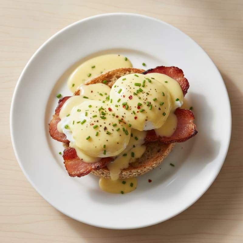Classic Eggs Benedict with Light Hollandaise