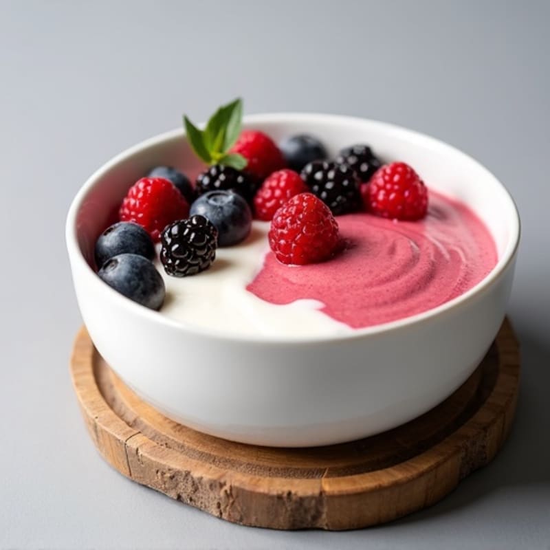 Silky Greek Yogurt Protein Pudding with Berries