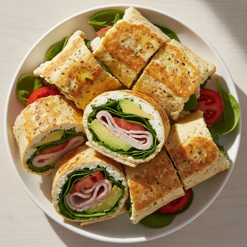 Egg White Cottage Cheese Herb Wrap