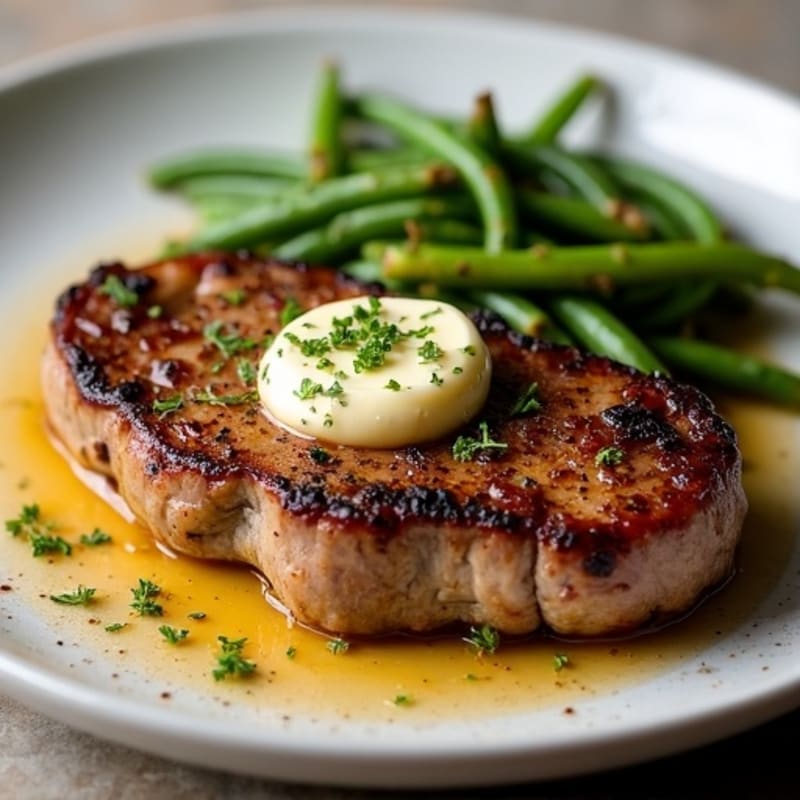 Herb-Crusted Pan-Seared Steak with Garlic Butter