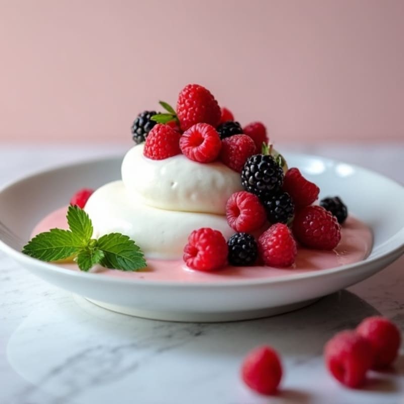 Silky Greek Yogurt Protein Mousse with Mixed Berries