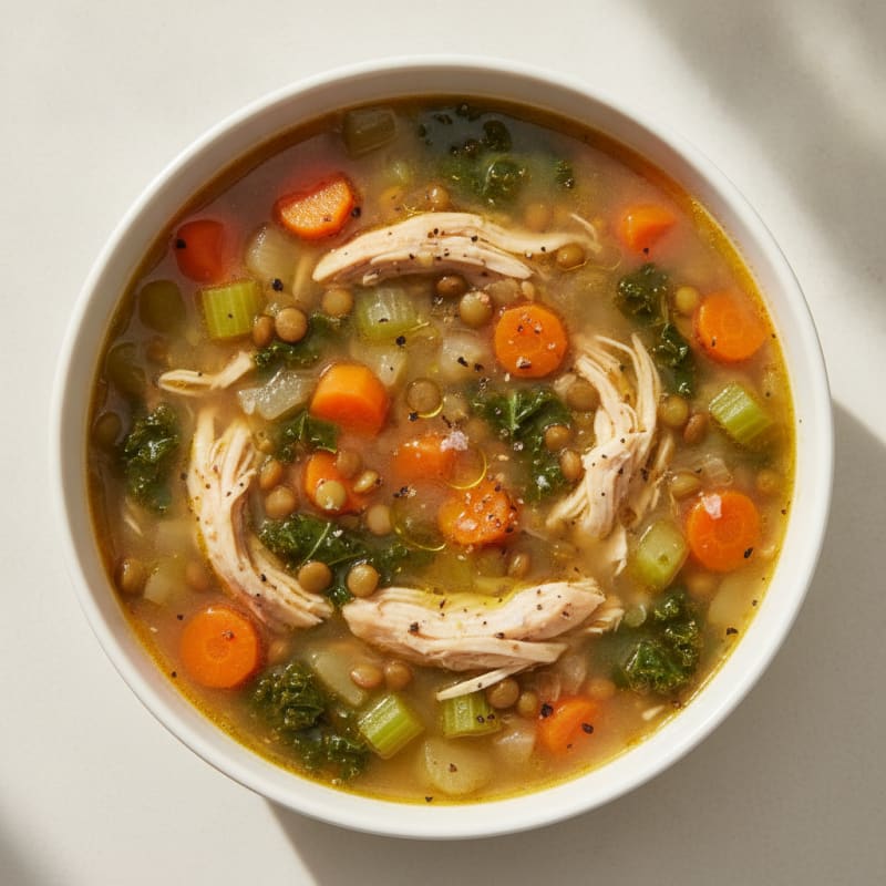 Hearty Lentil Soup with Garden Vegetables