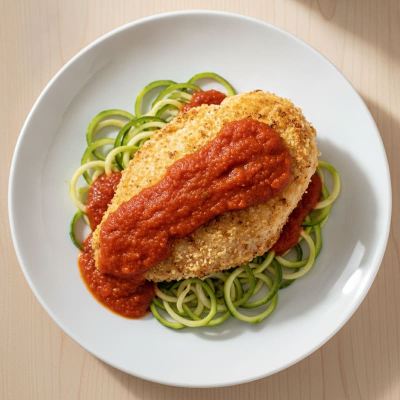 Parmesan-Crusted Chicken with Marinara Sauce
