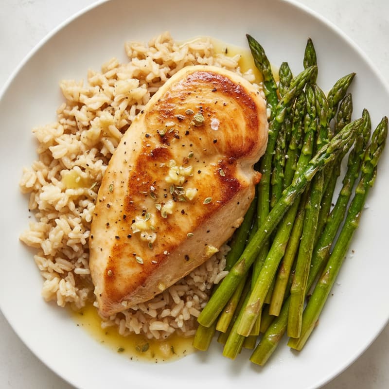 Lemon Herb Chicken with Roasted Asparagus