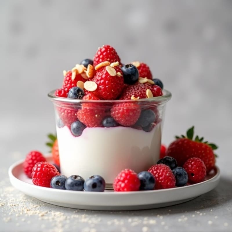 Creamy Greek Yogurt Protein Parfait with Mixed Berries