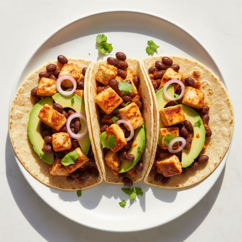 Smoky Chipotle Chicken and Black Bean Tacos